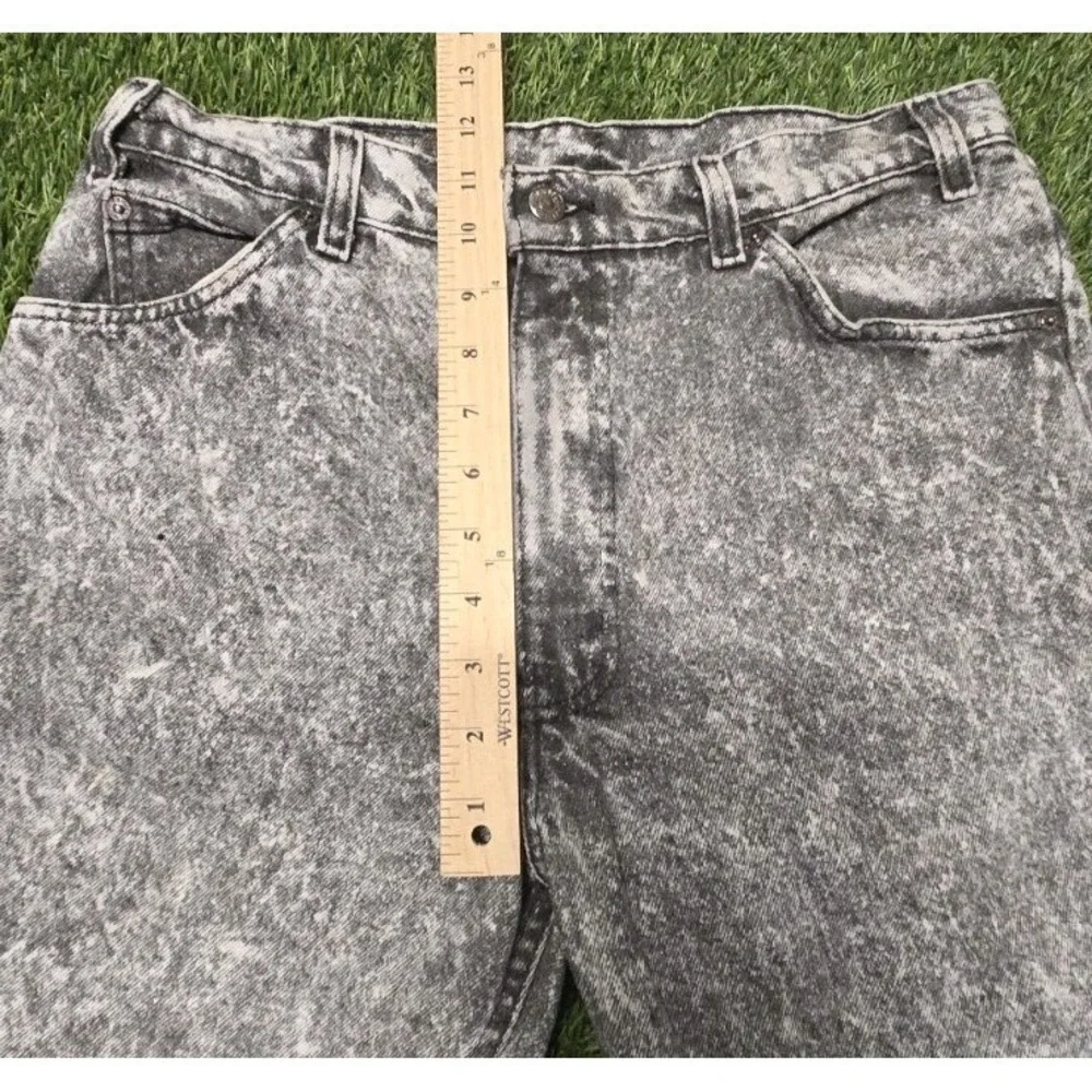 Vintage 80s Levis 550 Black Acid Wash Jeans Made USA Mens 31x29 (Tag 34) Tapered